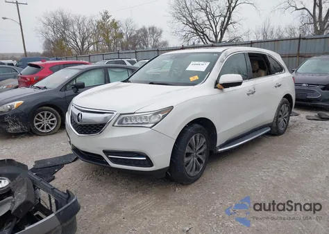 2015 Acura Mdx Technology Package z USA, uszkodzony, nr VIN 5FRYD4H47FB006876